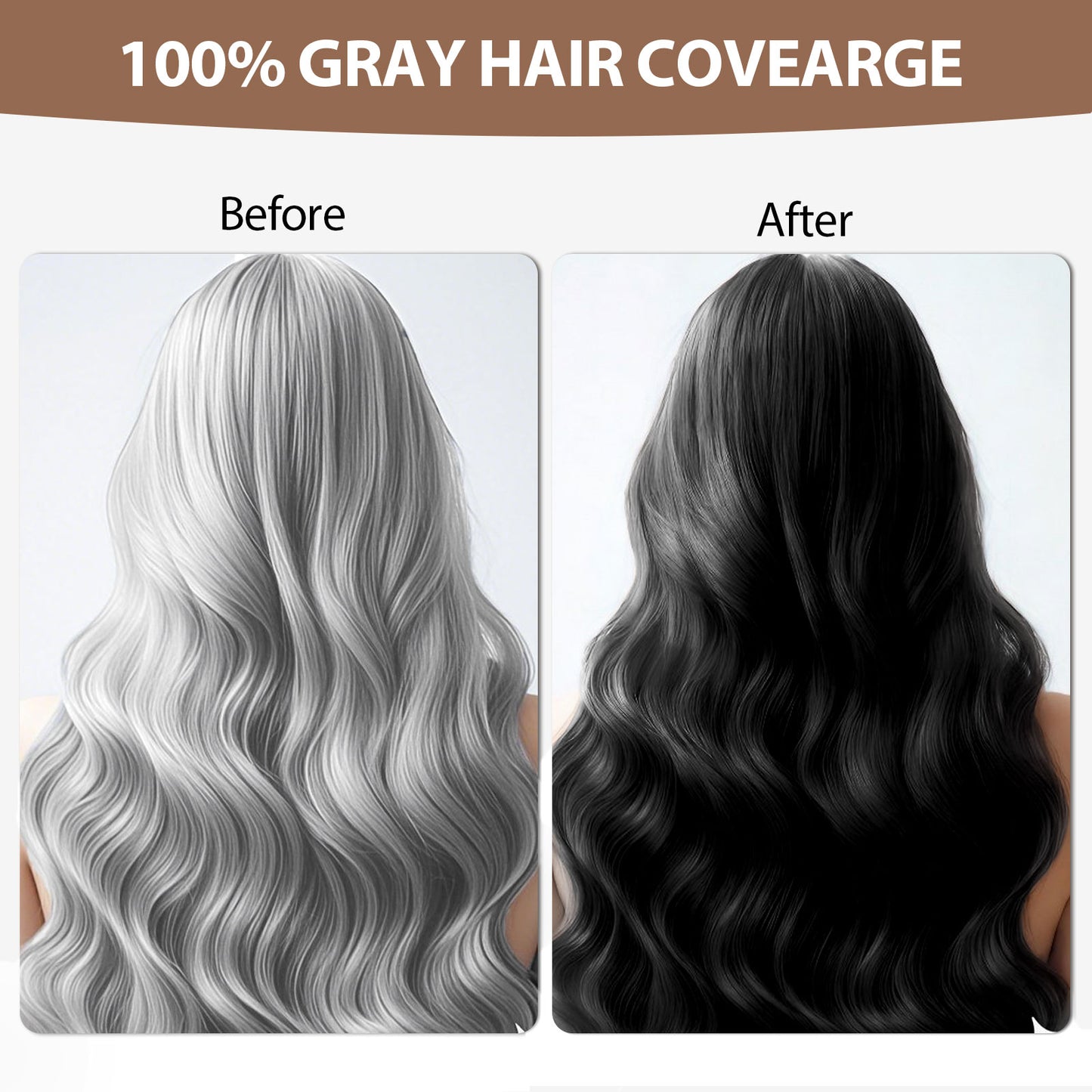 FARNDU CAVIAR EASY DYE, NO SLS/AMMONIA/PPD, 5 Plant Extracts, 10-15 Mins Fast Hair Dye + Gray Hair Coverage, Champu para canas